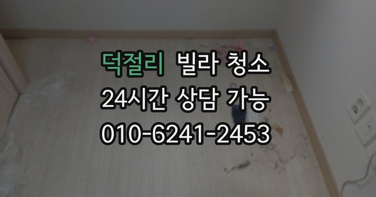 덕절리 빌라 청소