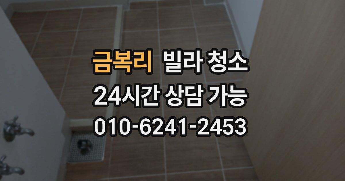 금복리 빌라 청소