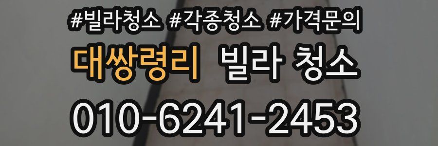 대쌍령리 빌라 청소