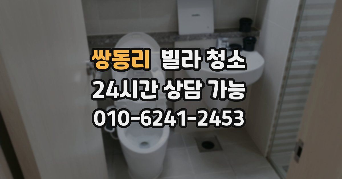 쌍동리 빌라 청소