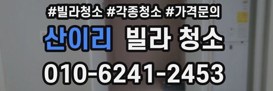 산이리 빌라 청소