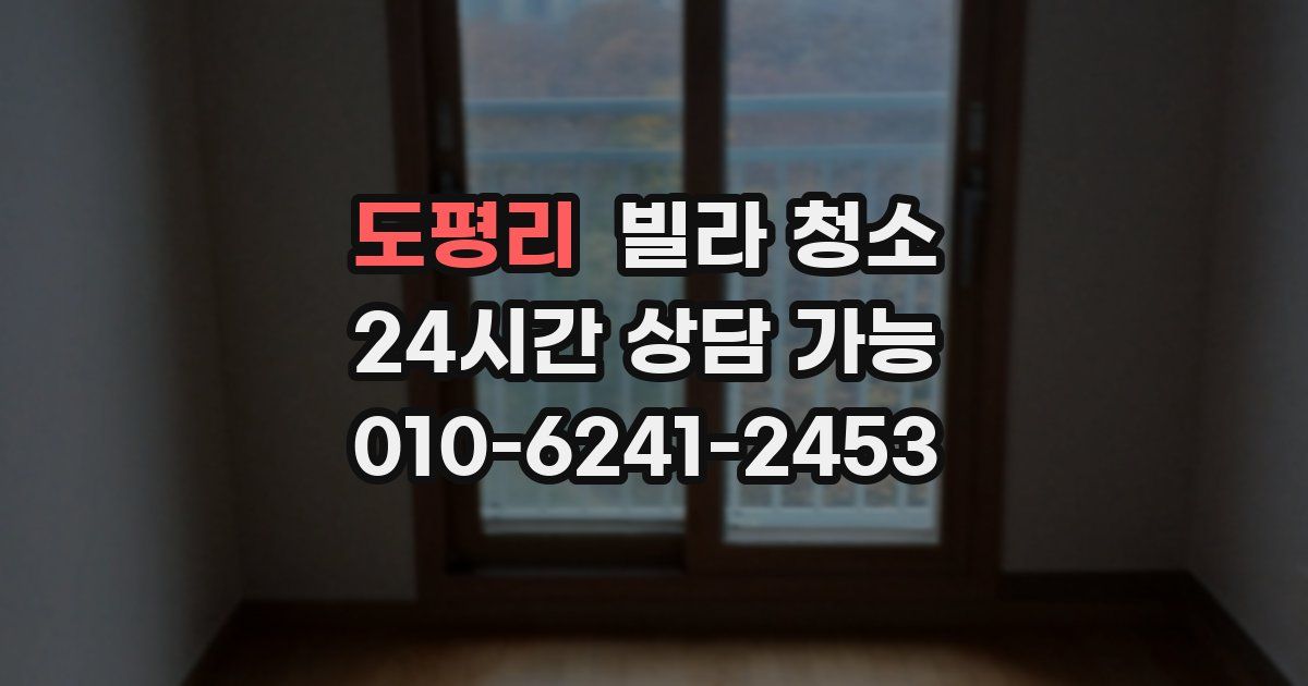 도평리 빌라 청소