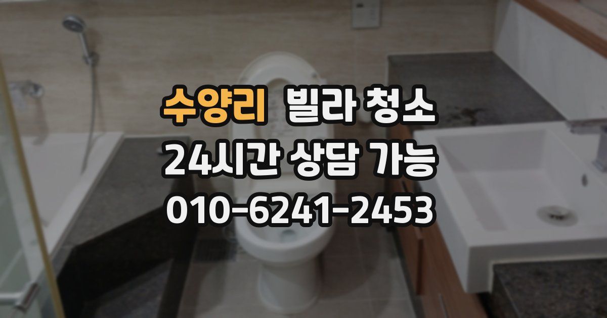 수양리 빌라 청소