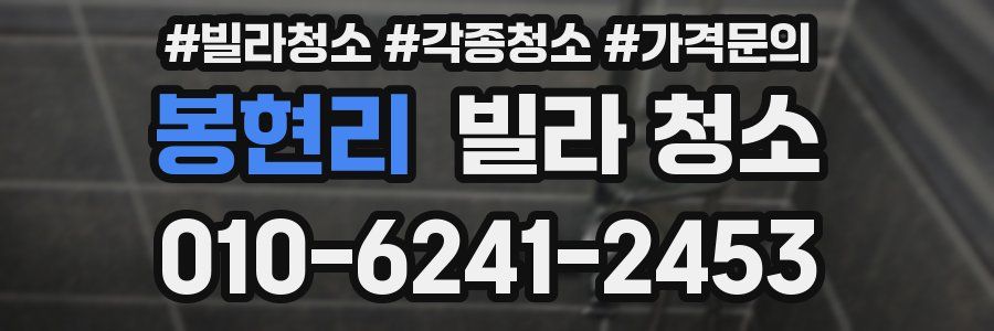 봉현리 빌라 청소