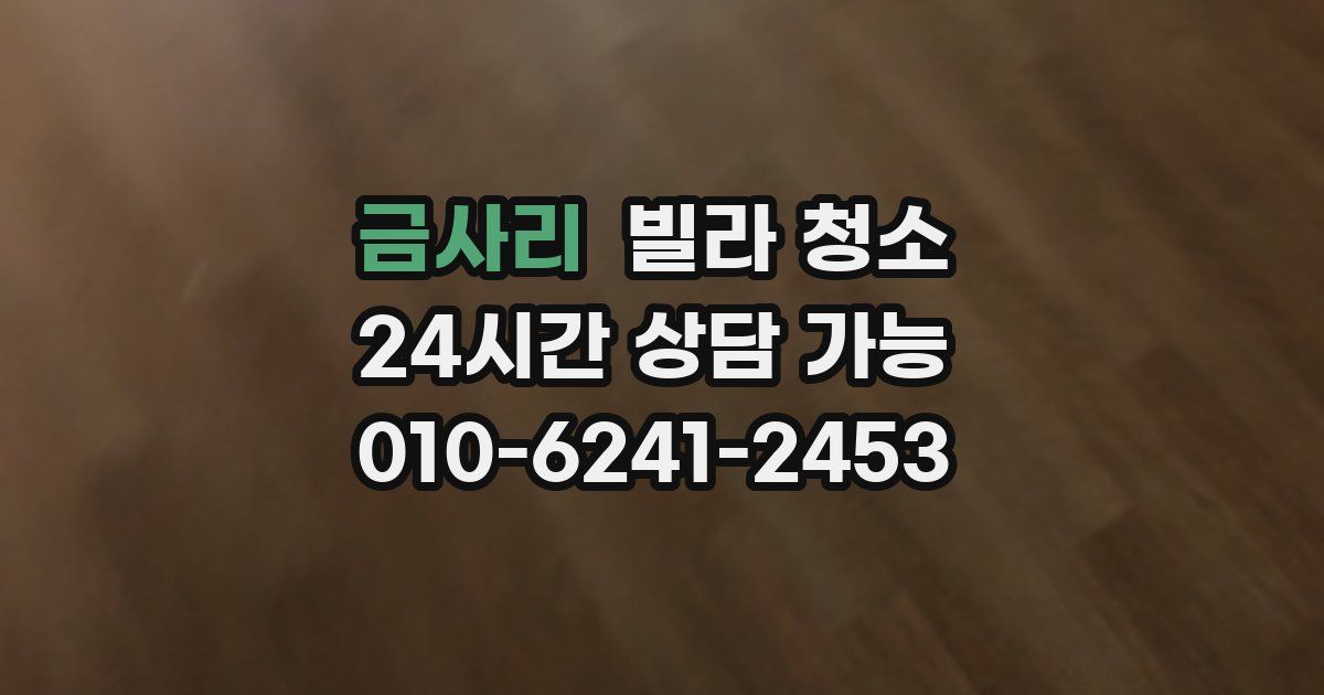 금사리 빌라 청소