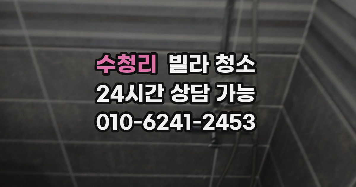 수청리 빌라 청소