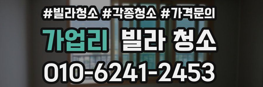 가업리 빌라 청소