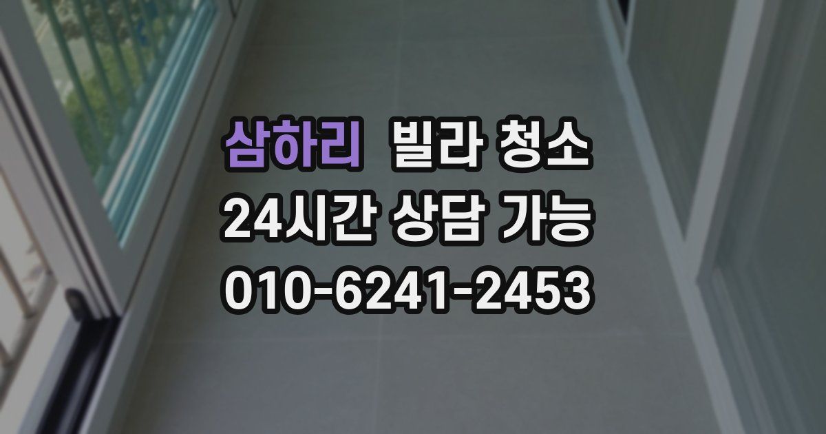 삼하리 빌라 청소