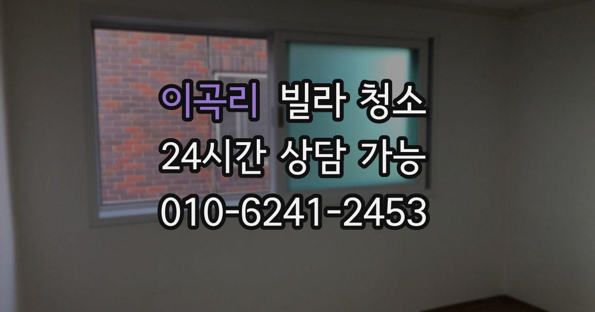 이곡리 빌라 청소