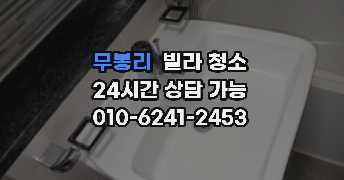 무봉리 빌라 청소