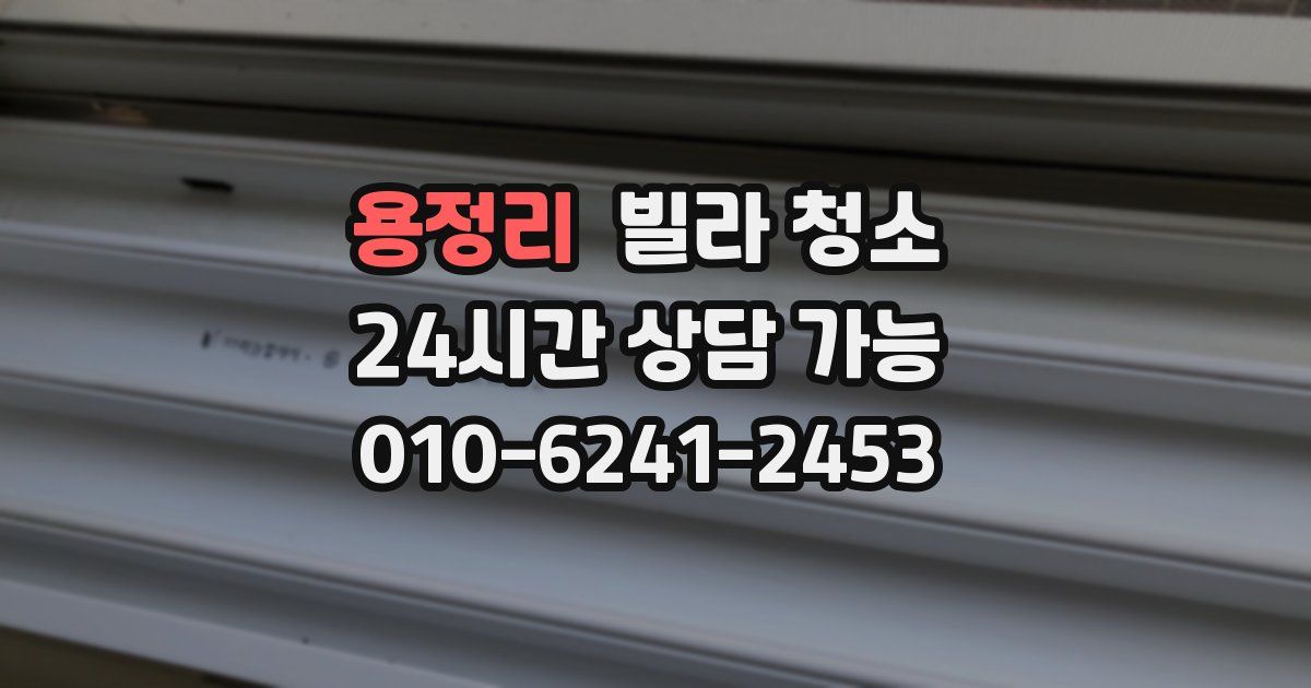 용정리 빌라 청소