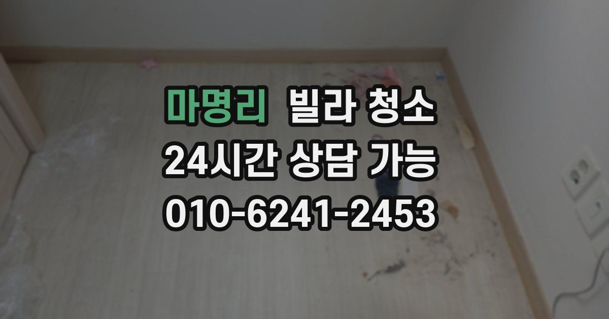 마명리 빌라 청소