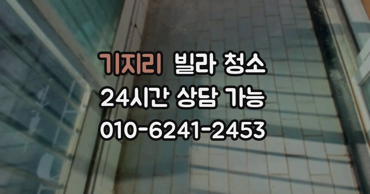 기지리 빌라 청소