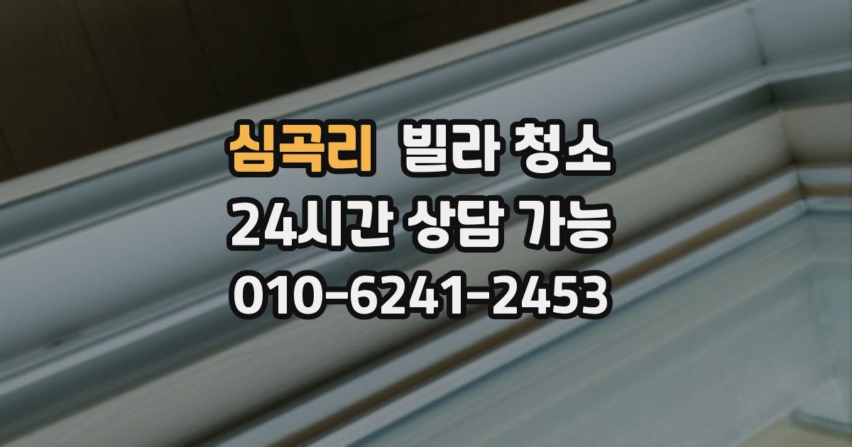 심곡리 빌라 청소