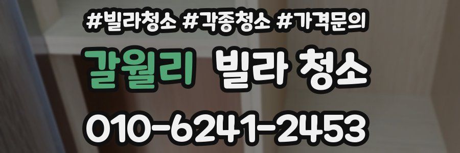 갈월리 빌라 청소