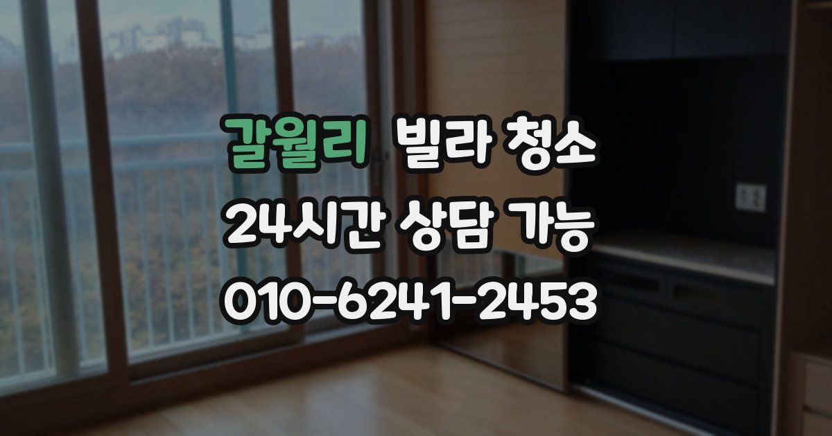 갈월리 빌라 청소