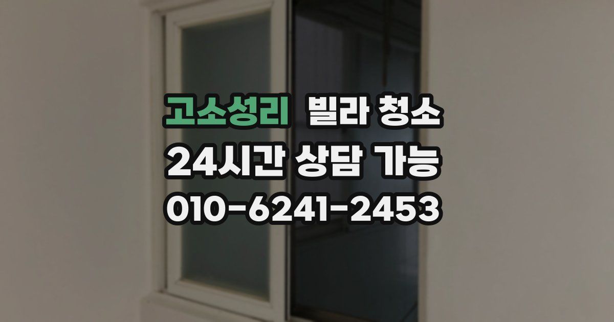 고소성리 빌라 청소