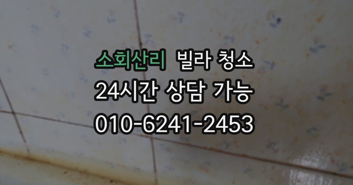 소회산리 빌라 청소