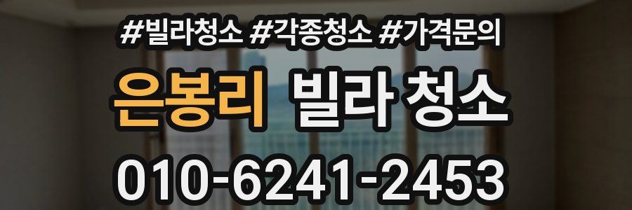 은봉리 빌라 청소