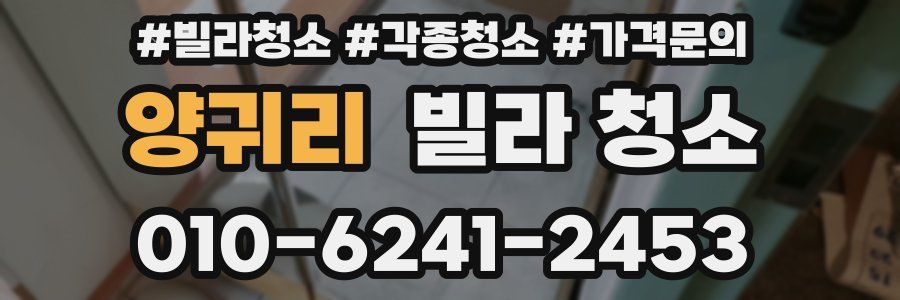 양귀리 빌라 청소