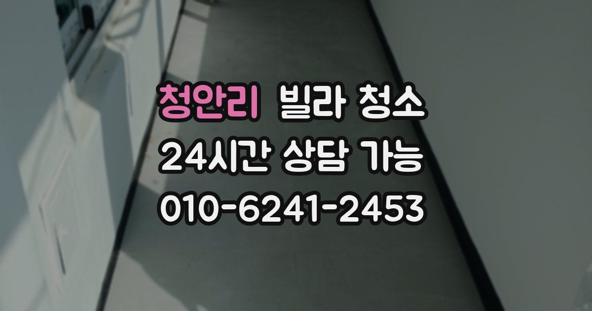 청안리 빌라 청소