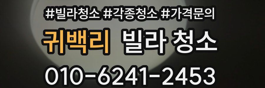 귀백리 빌라 청소