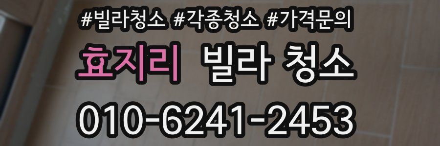 효지리 빌라 청소