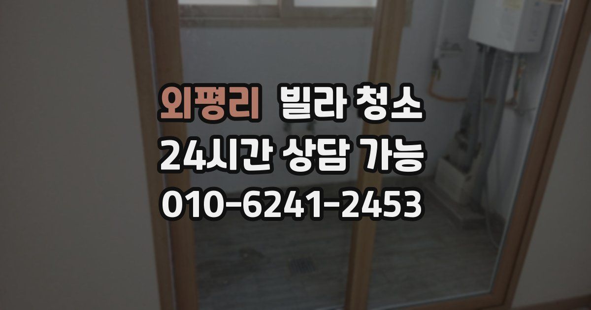 외평리 빌라 청소