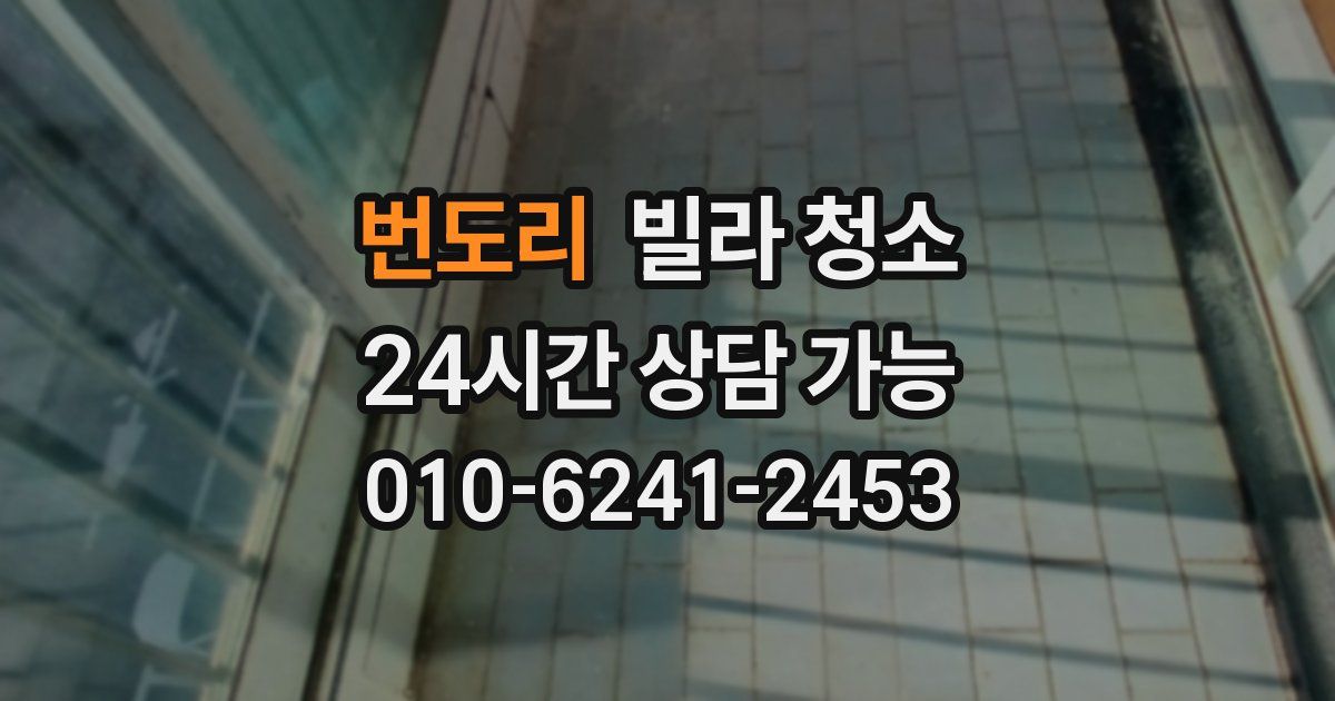 번도리 빌라 청소