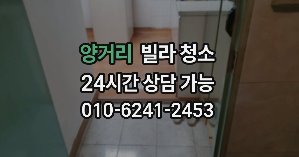 양거리 빌라 청소