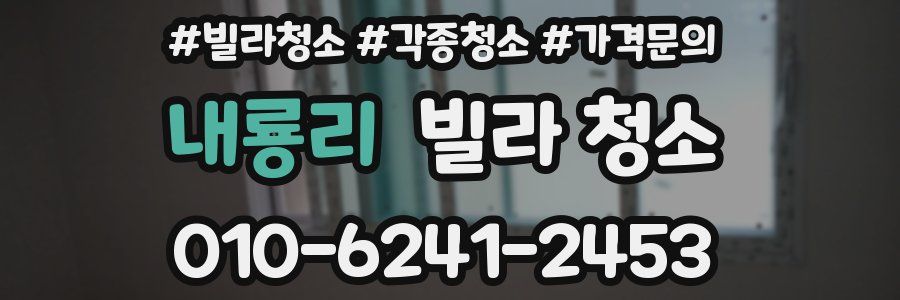 내룡리 빌라 청소