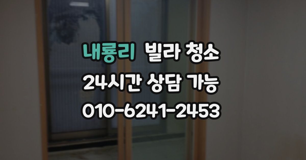 내룡리 빌라 청소