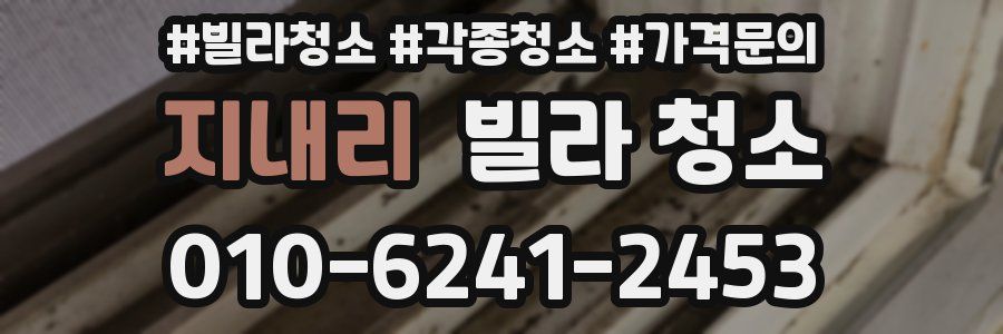 지내리 빌라 청소