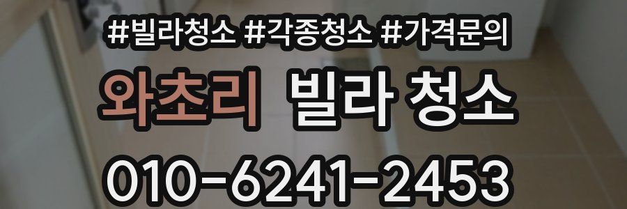 와초리 빌라 청소