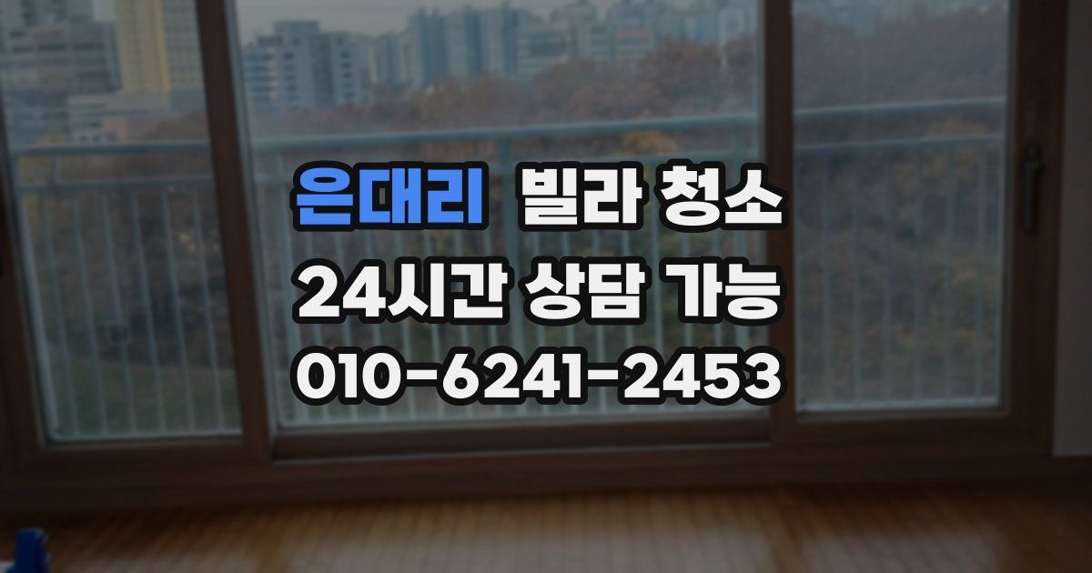 은대리 빌라 청소