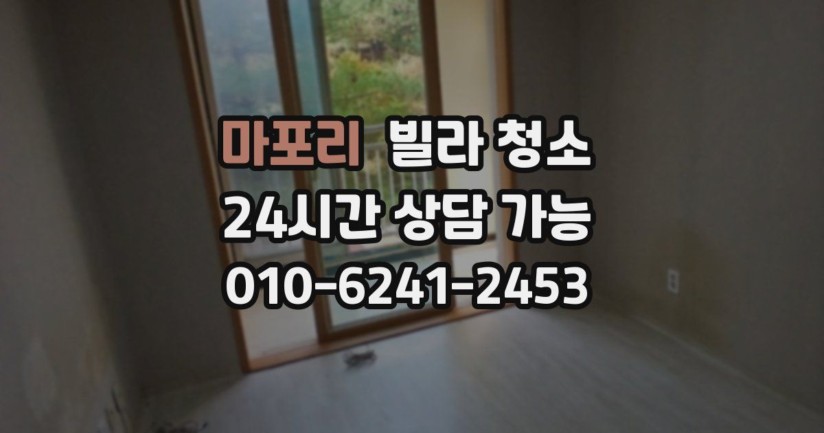 마포리 빌라 청소