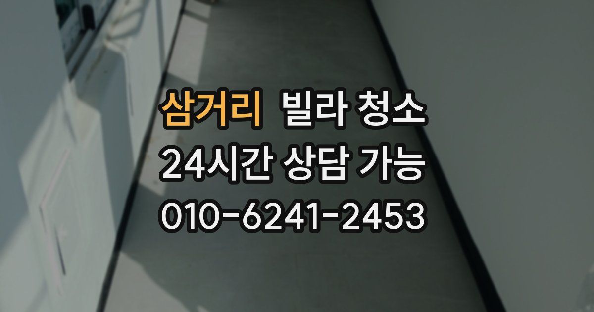 삼거리 빌라 청소