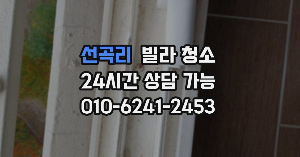 선곡리 빌라 청소