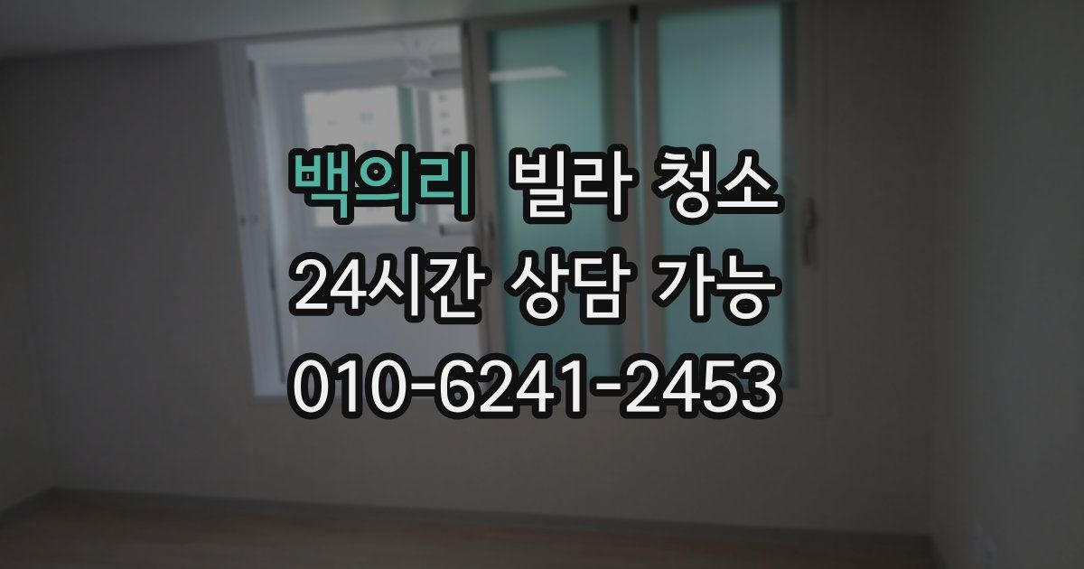 백의리 빌라 청소