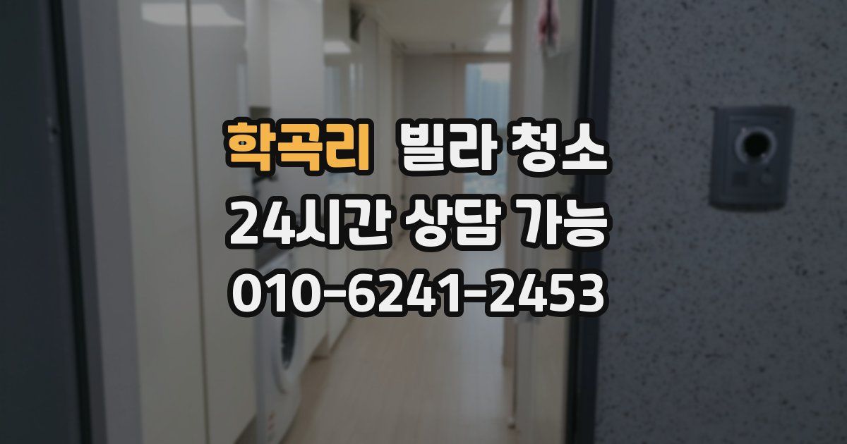 학곡리 빌라 청소