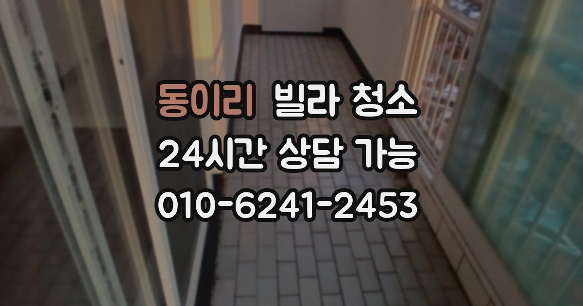 동이리 빌라 청소