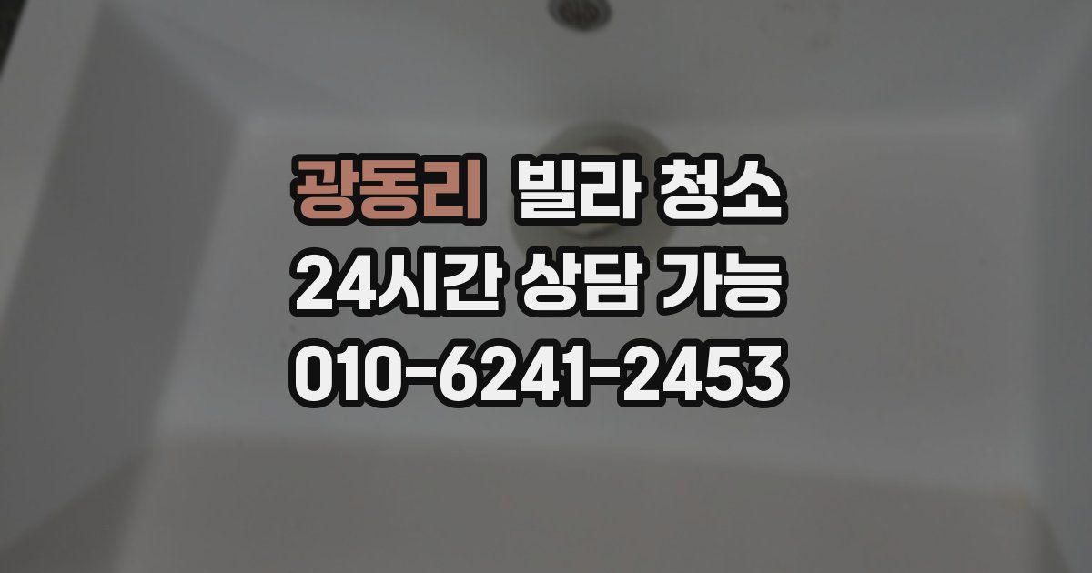 광동리 빌라 청소