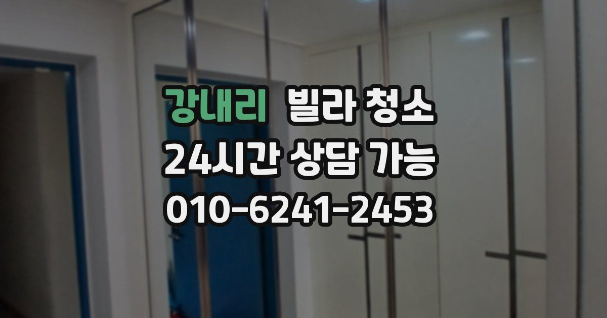 강내리 빌라 청소