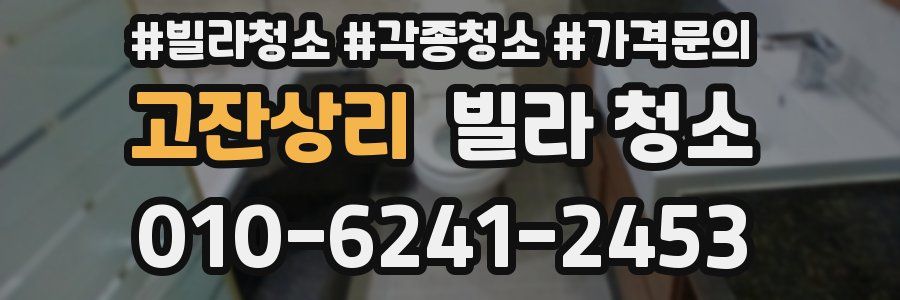 고잔상리 빌라 청소