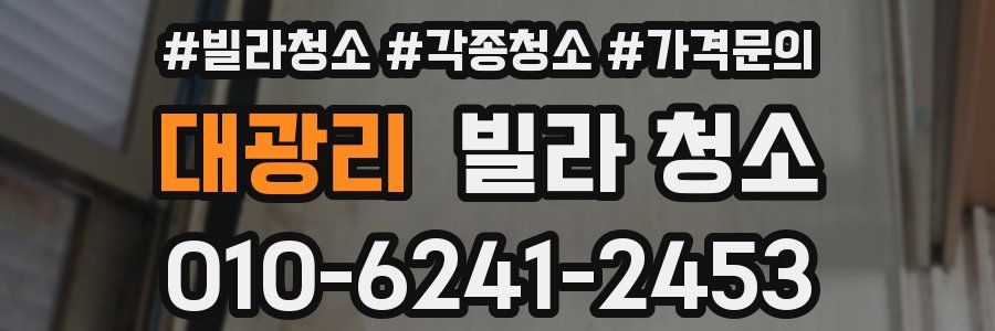 대광리 빌라 청소