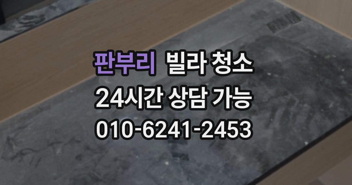 판부리 빌라 청소