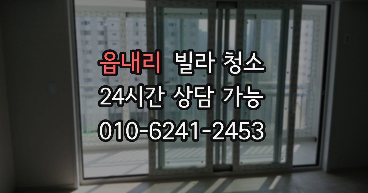 읍내리 빌라 청소