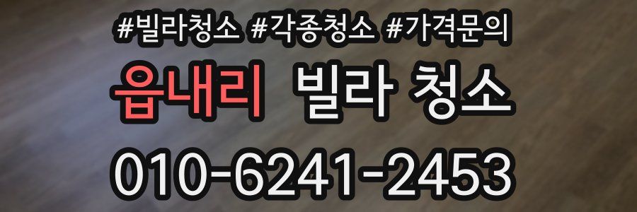 읍내리 빌라 청소