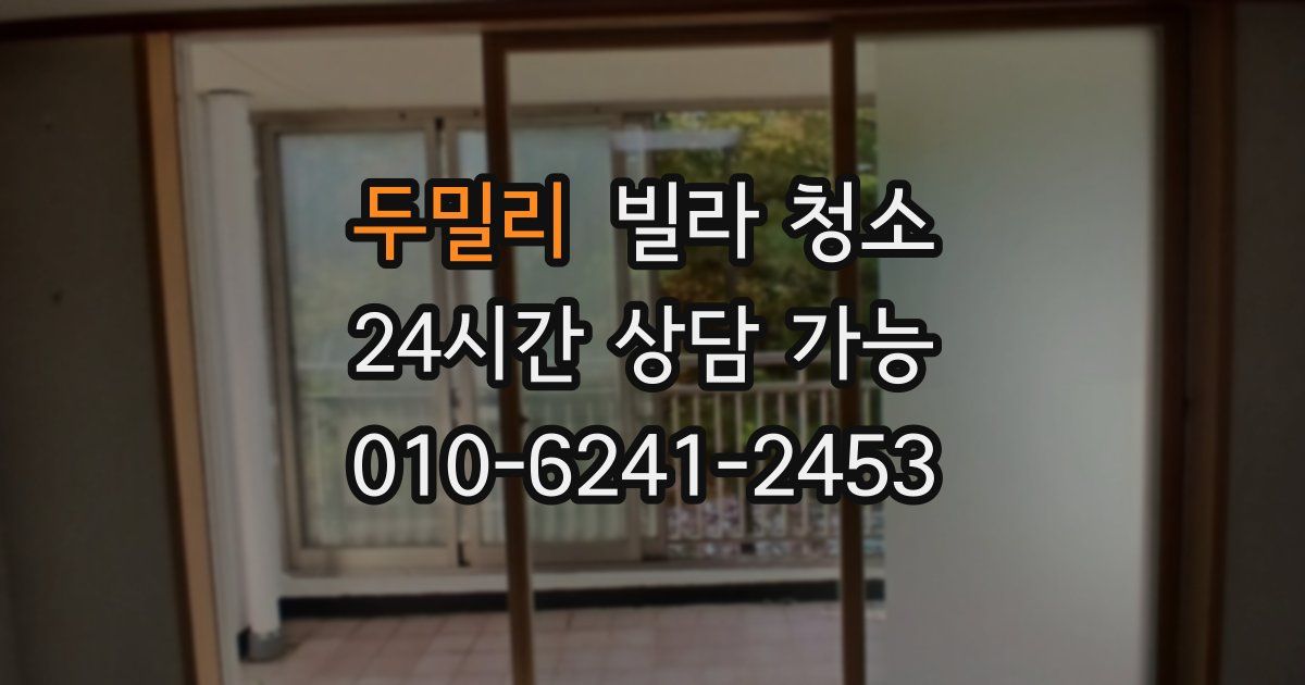 두밀리 빌라 청소