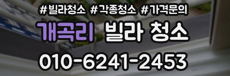 개곡리 빌라 청소